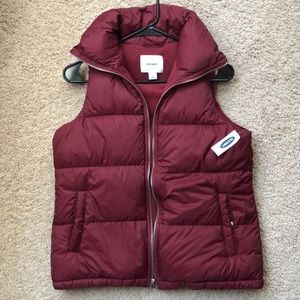 Frost-free Puffer Vest (burgundy)